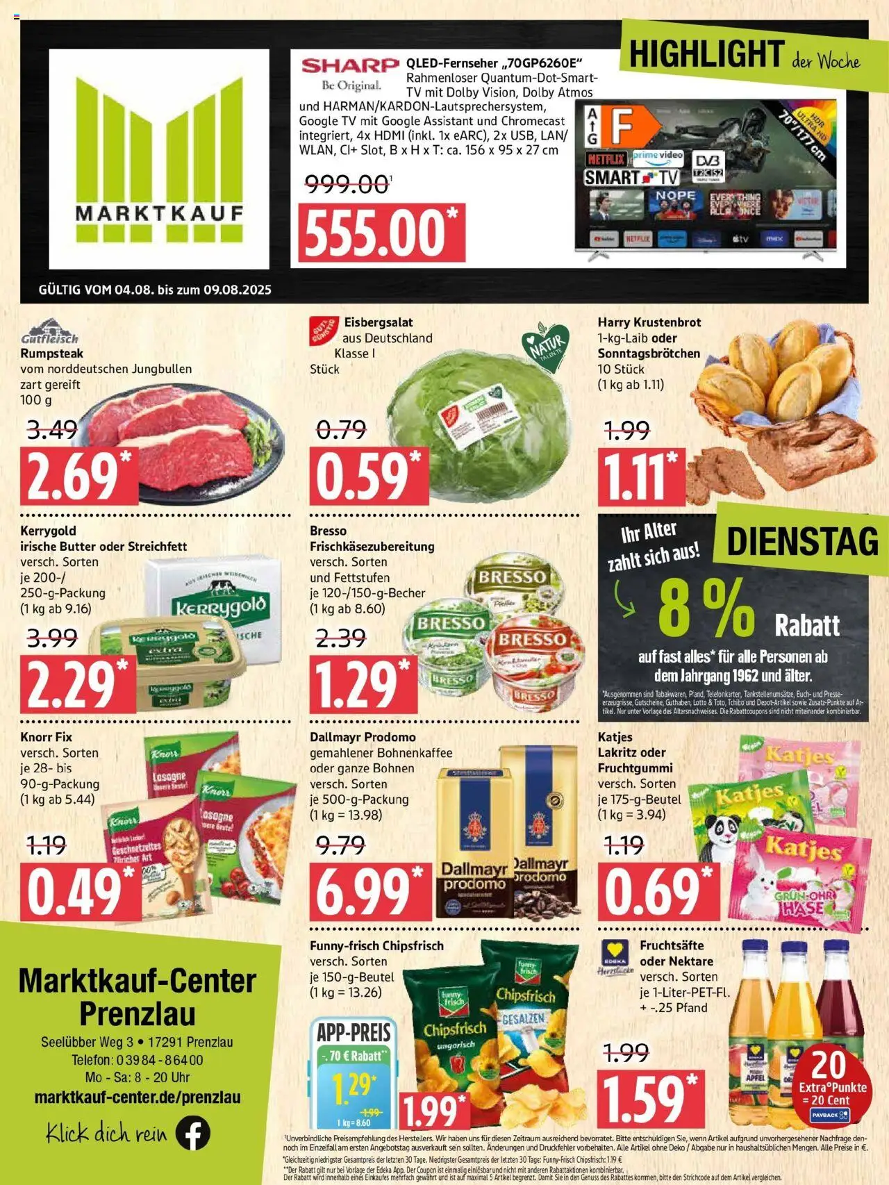 MARKTKAUF Prospekt ab Montag 03.08.2025 > Marktkauf: Wochenangebote
