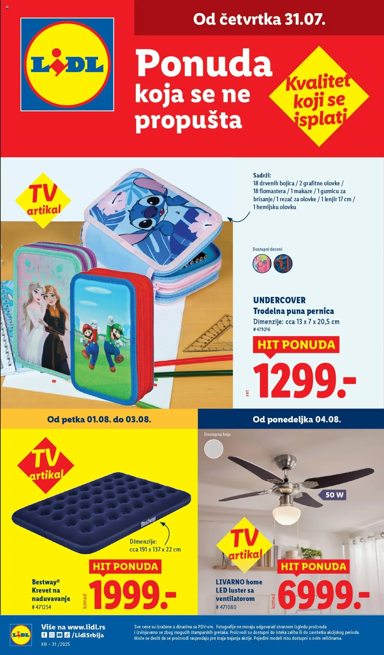Lidl katalog važi od 31.07.2025 - stranica 1
