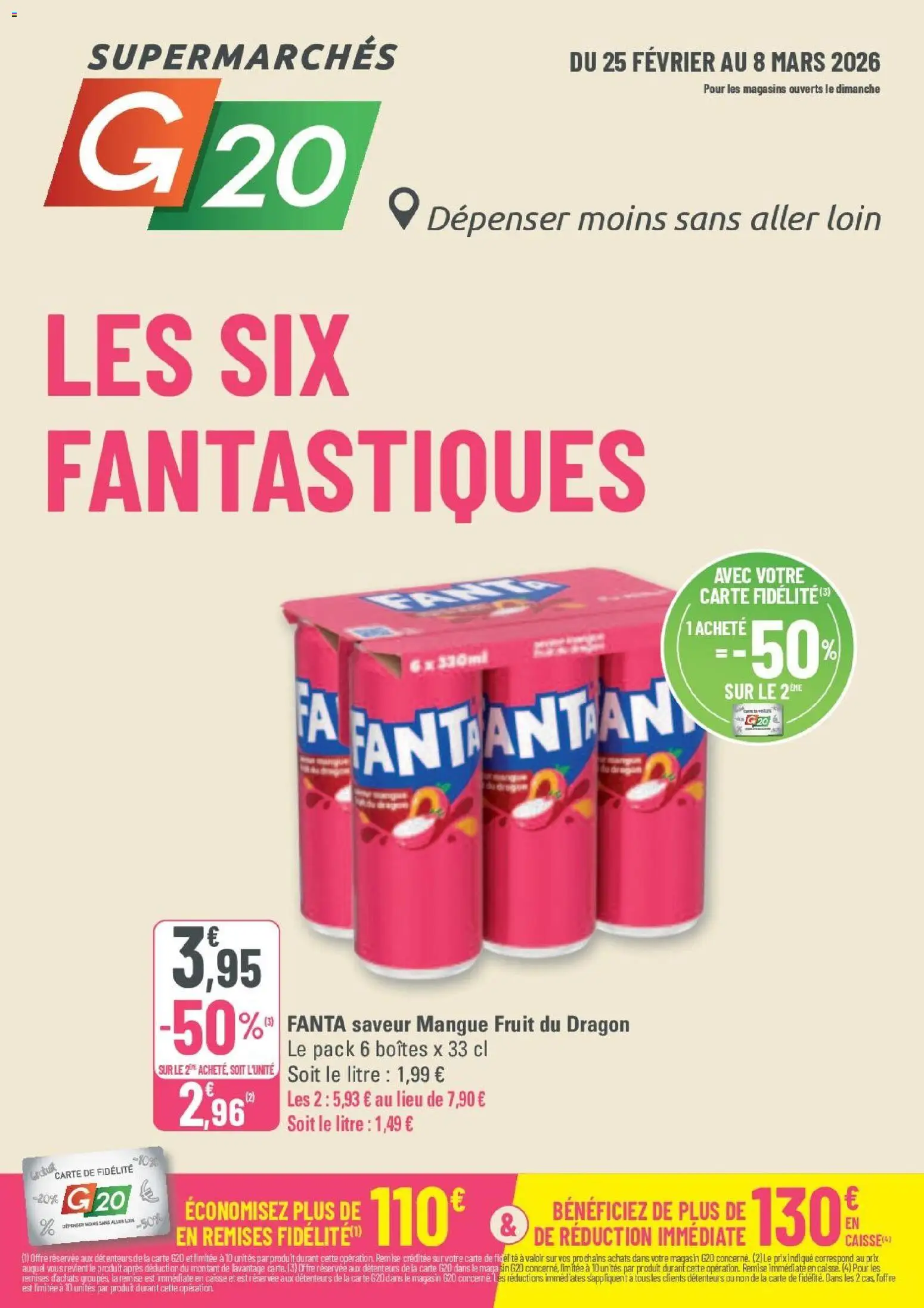 Prévisualisation de G20 Supermarchés catalogue du magasin G20 Supermarchés formulaire valide 25/02/2026 - Mangue, Fanta