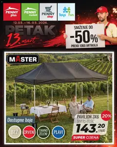 Pregled letka Penny Plus Petak 13. mart trgovine Penny Plus vrijedi od 12.03.2026