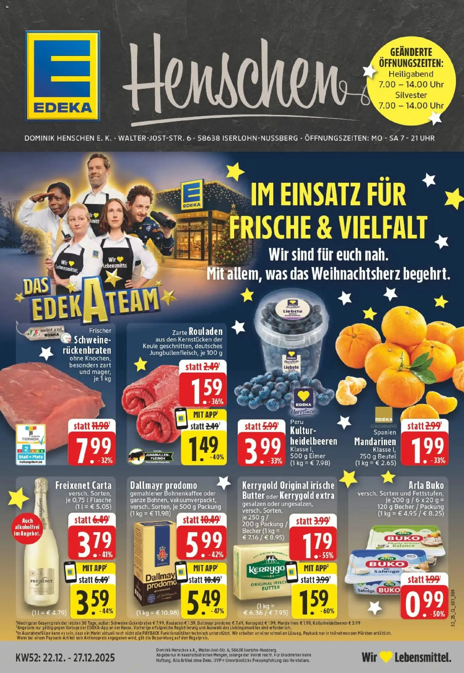 Vorschau von dem Prospekt des Geschäftes Edeka, gültig ab dem 22.12.2025