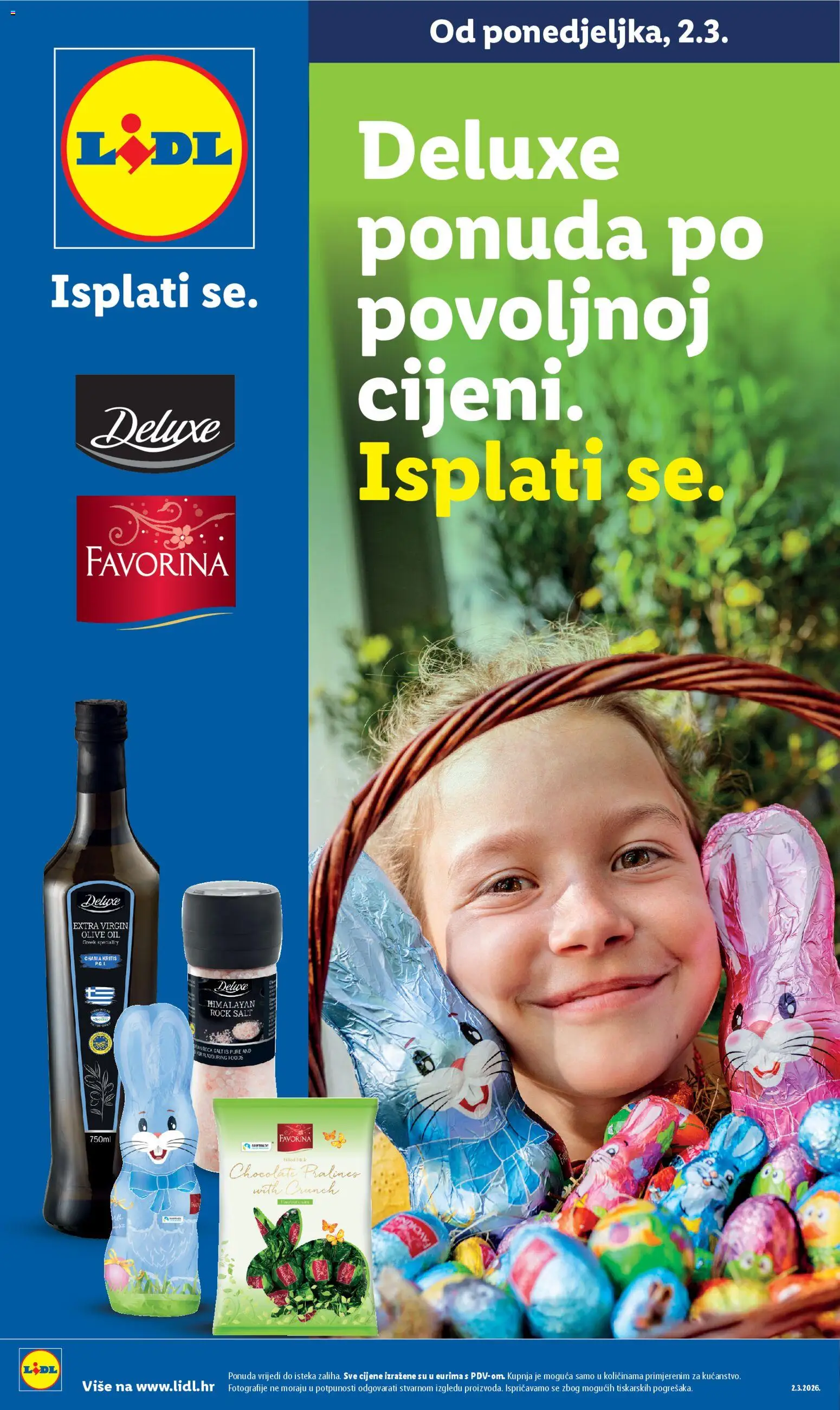 Pregled letka Deluxe ponuda po povoljnoj cijeni trgovine Lidl vrijedi od 02.03.2026