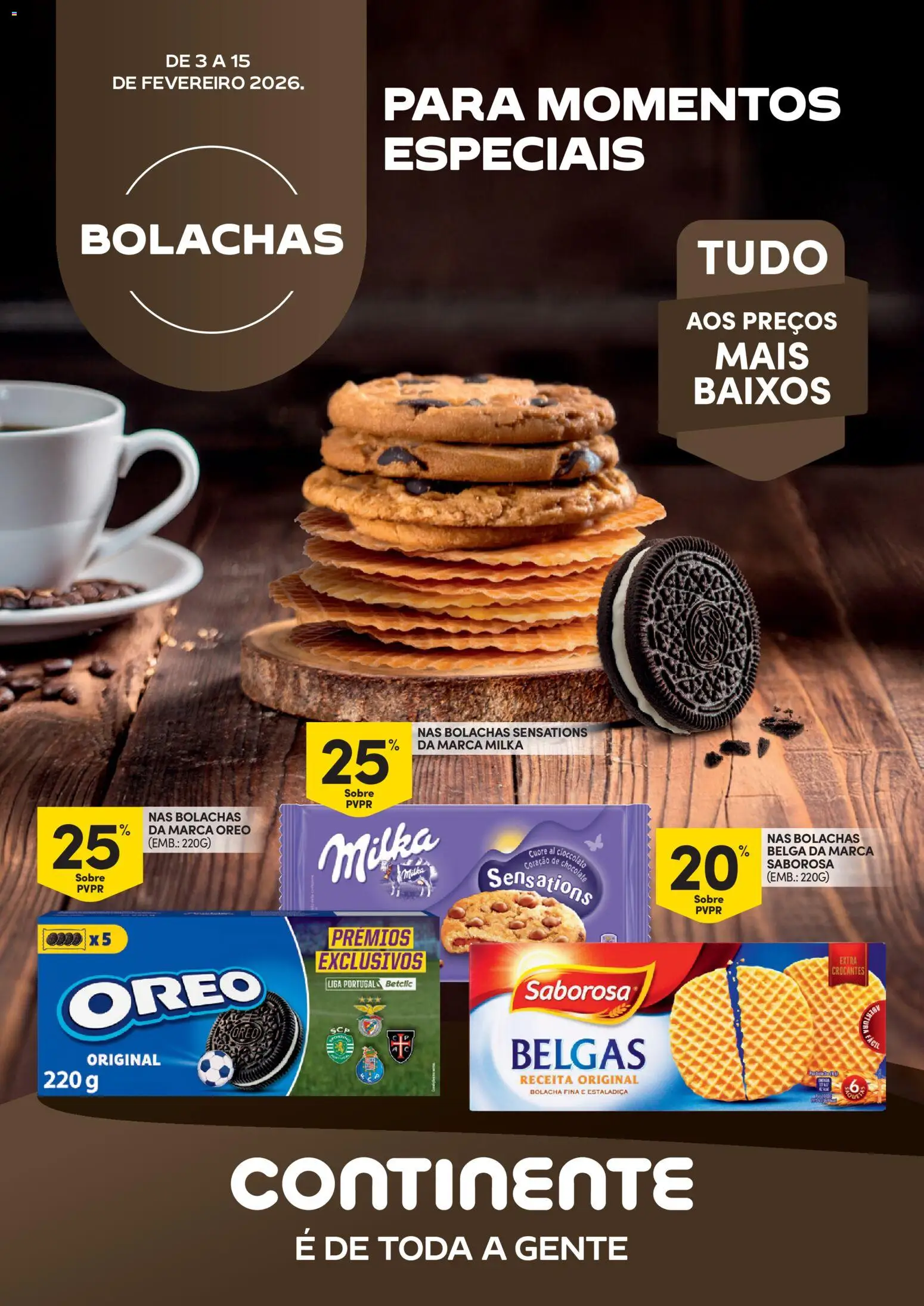 Pré-visualização do folheto da loja Continente válida a partir de 03/02/2026 - Chocolate, Bolachas, Oreo