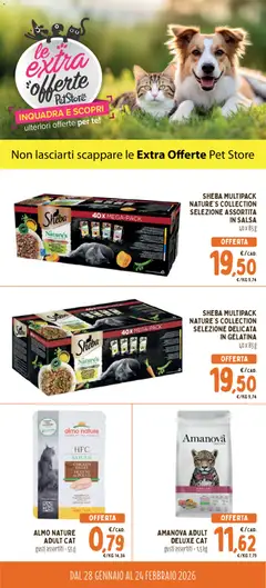 Anteprima dell'opuscolo Volantino PetStore Extra Offerte dal negozio Conad valido da 28/01/2026