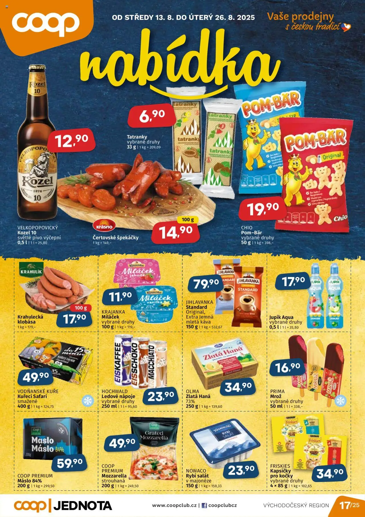  COOP Leták - Východočeský region (13.08.2025) - Jednota leták