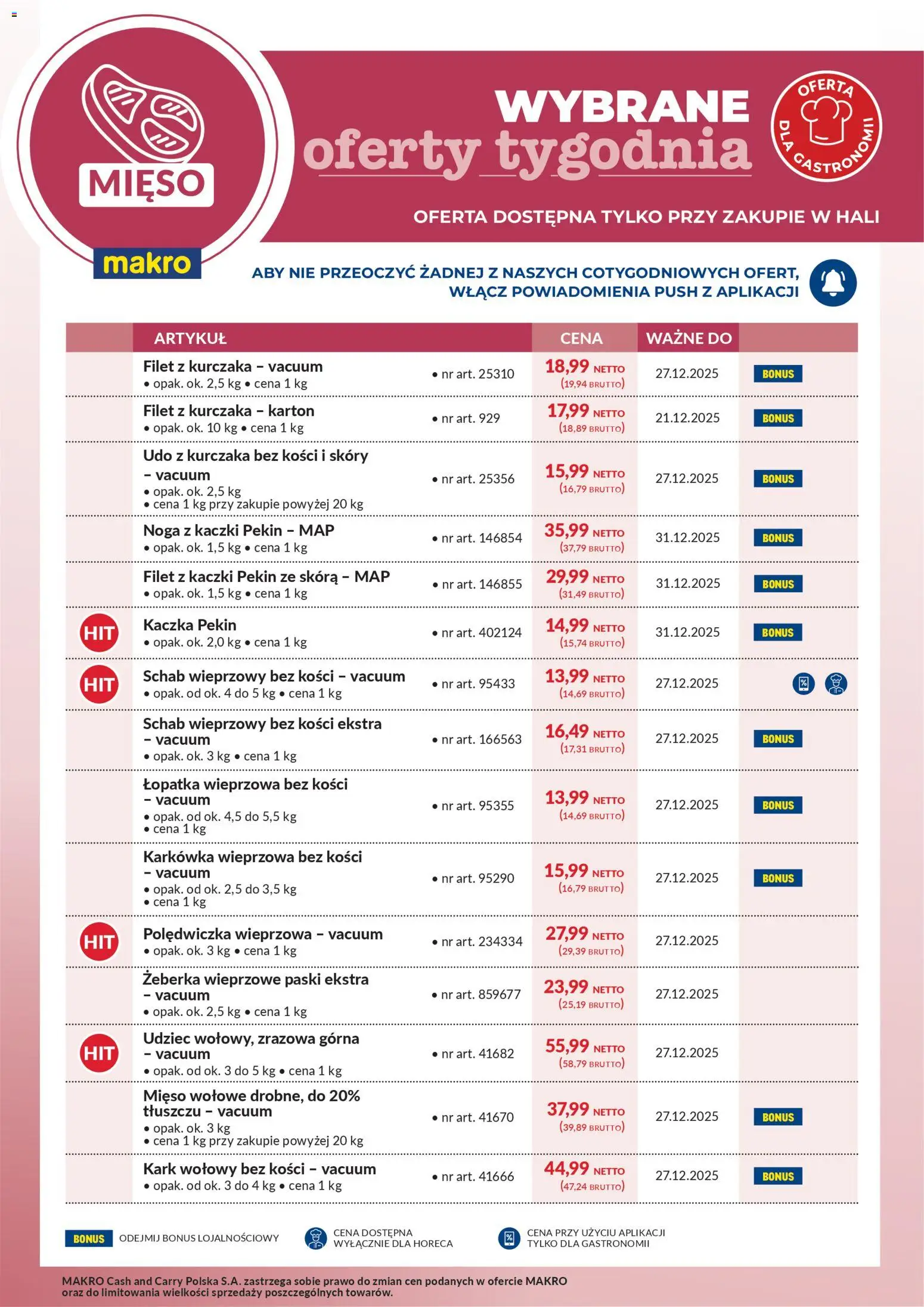 Pogląd gazetki "Wybrane oferty tygodnia" ze sklepu Makro ważnej od 15.12.2025