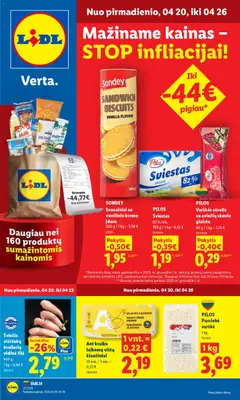 LIDL parduotuvės leidinio LIDL leidinys galiojančio nuo 2026.04.20 peržiūra