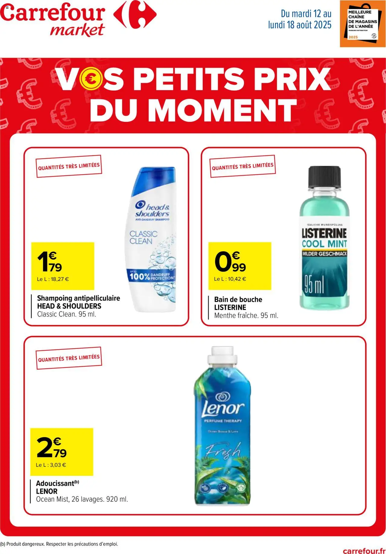Catalogue de vos petits prix du moment de la boutique Carrefour Market valable du 12/08/2025 - Page numéro 1