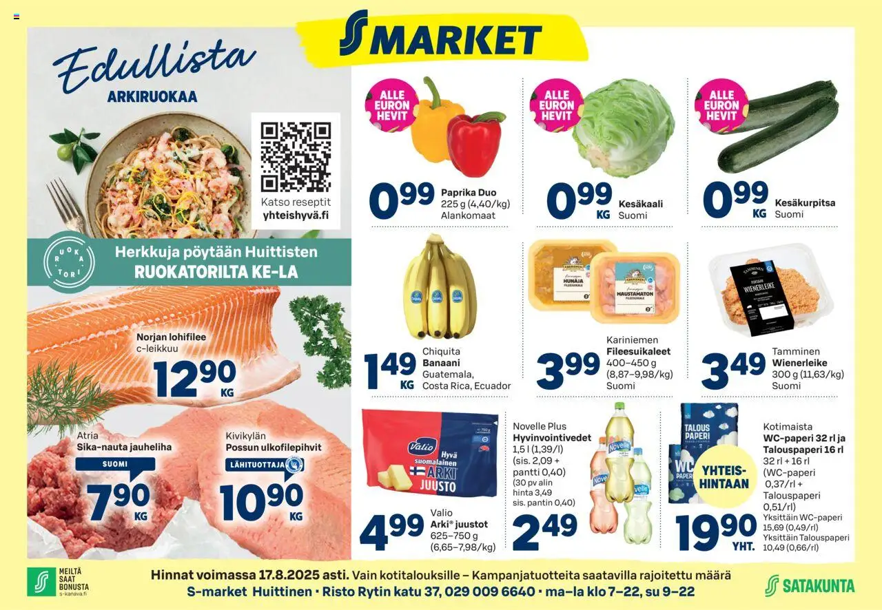 S-market-kaupan Huittinen voimassa 13/08/2025 - Sivulla 1