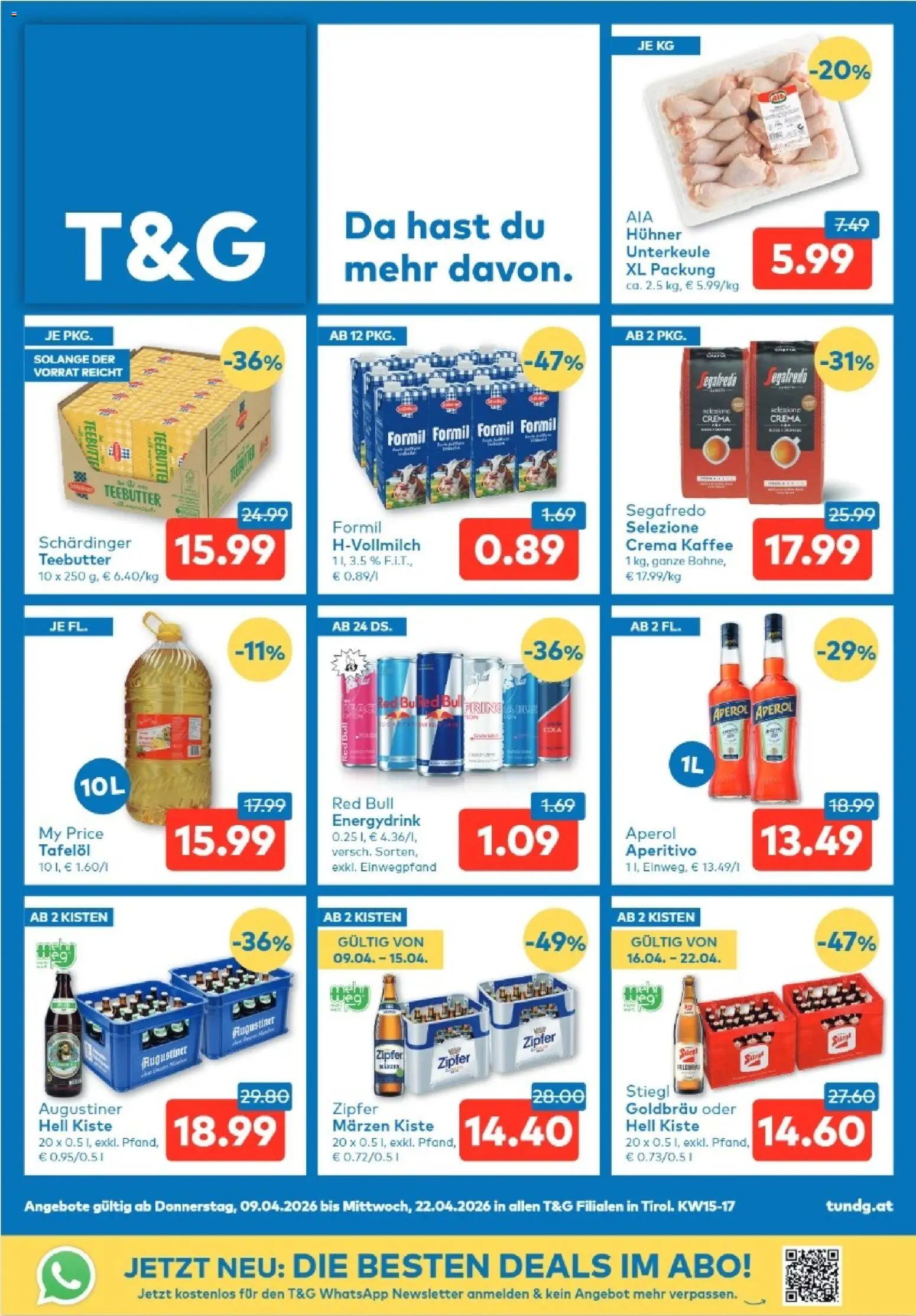 Vorschau der Angebote: T&G Tirol gültig ab 09.04.2026