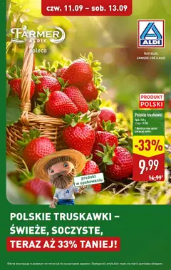 Pogląd gazetki "Polskie truskawki do 13.09" ze sklepu Aldi ważnej od 10.09.2025