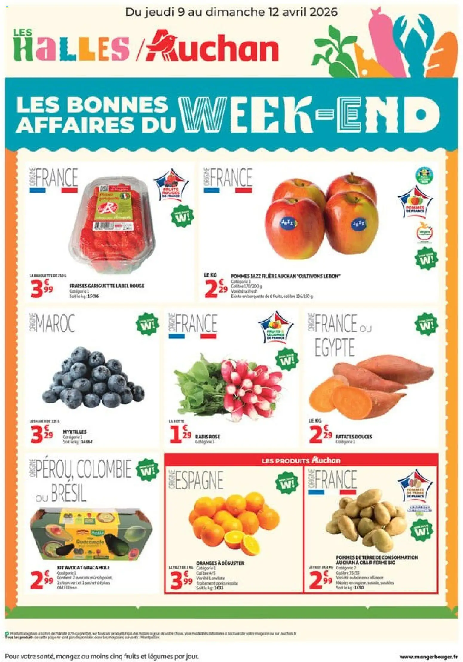 Prévisualisation de Auchan - Les bons plans du week-end dans votre hyper du magasin Auchan formulaire valide 09/04/2026
