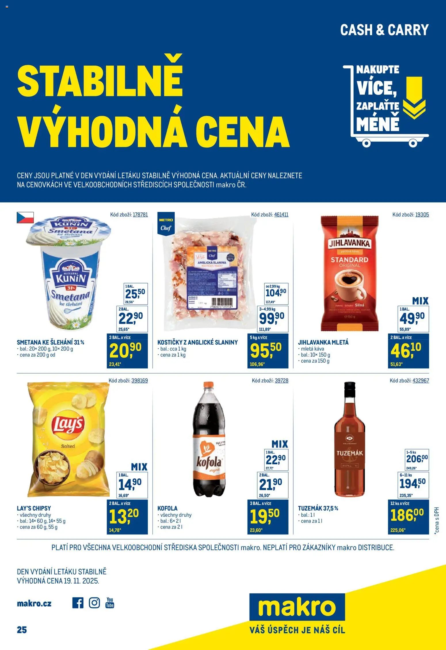 Náhled nabídky: Makro Leták - Stabilně výhodná cena platný od 19.11.2025