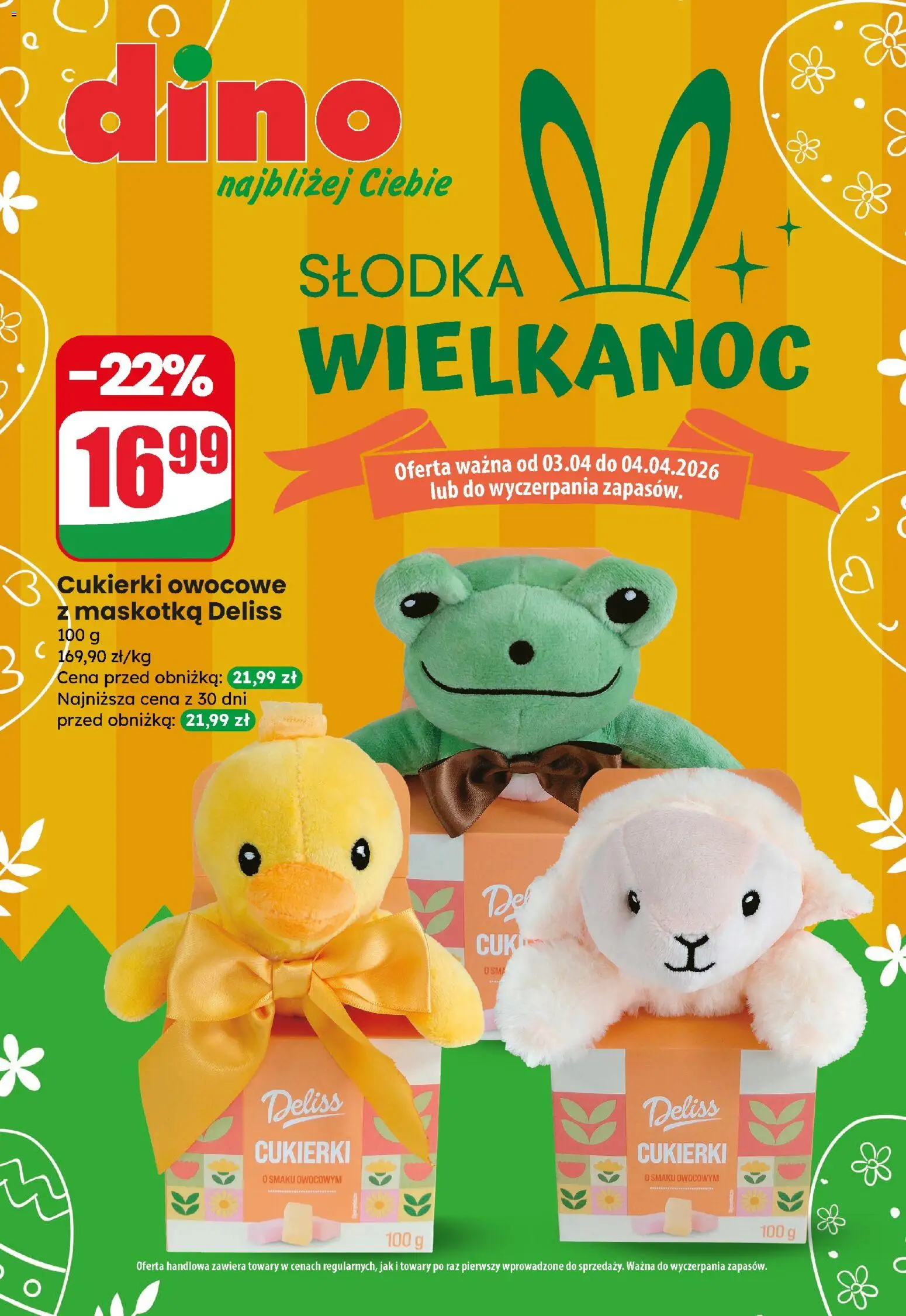 Pogląd gazetki "Dino gazetka - Słodka Wielkanoc" ze sklepu Dino ważnej od 03.04.2026