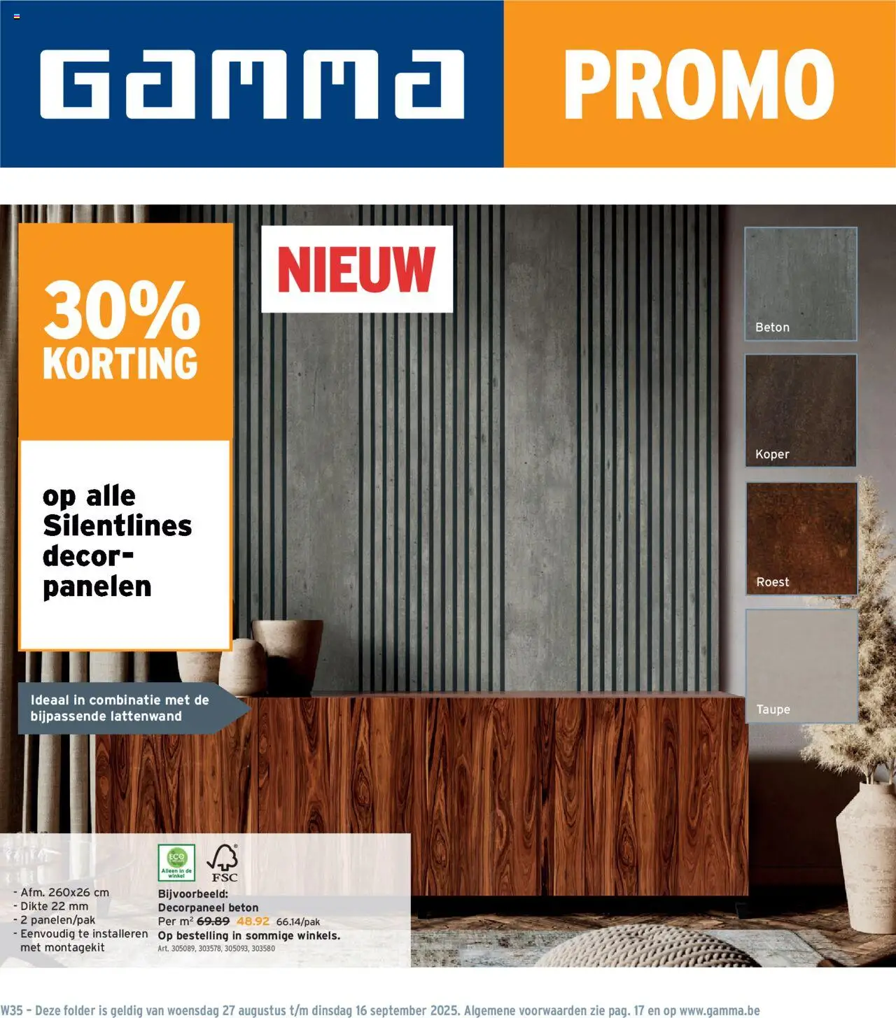 GAMMA shop Folder geldig vanaf 27/08/2025 - Paginanummer 1