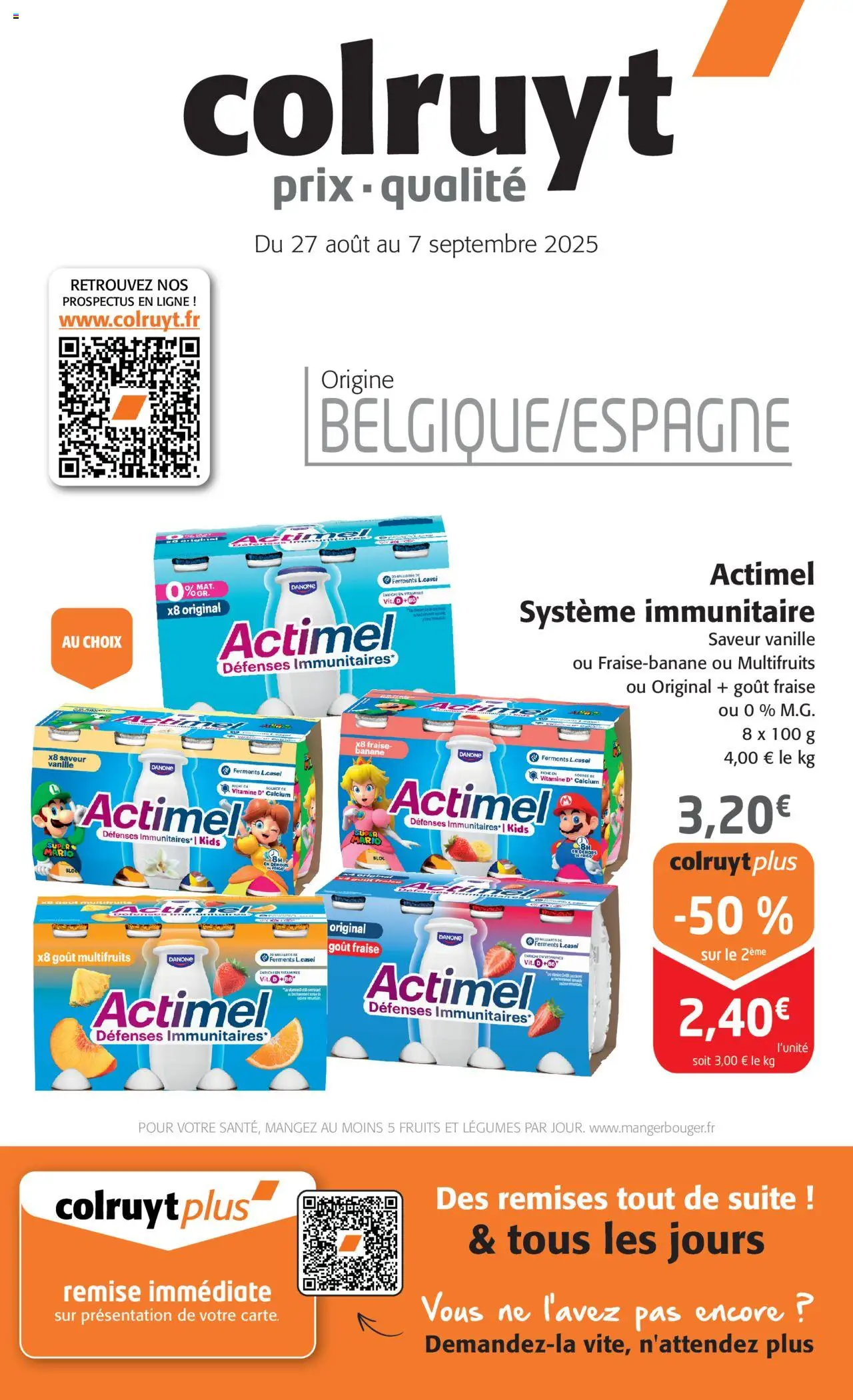Catalogue de la boutique Colruyt valable du 27/08/2025 - Page numéro 1