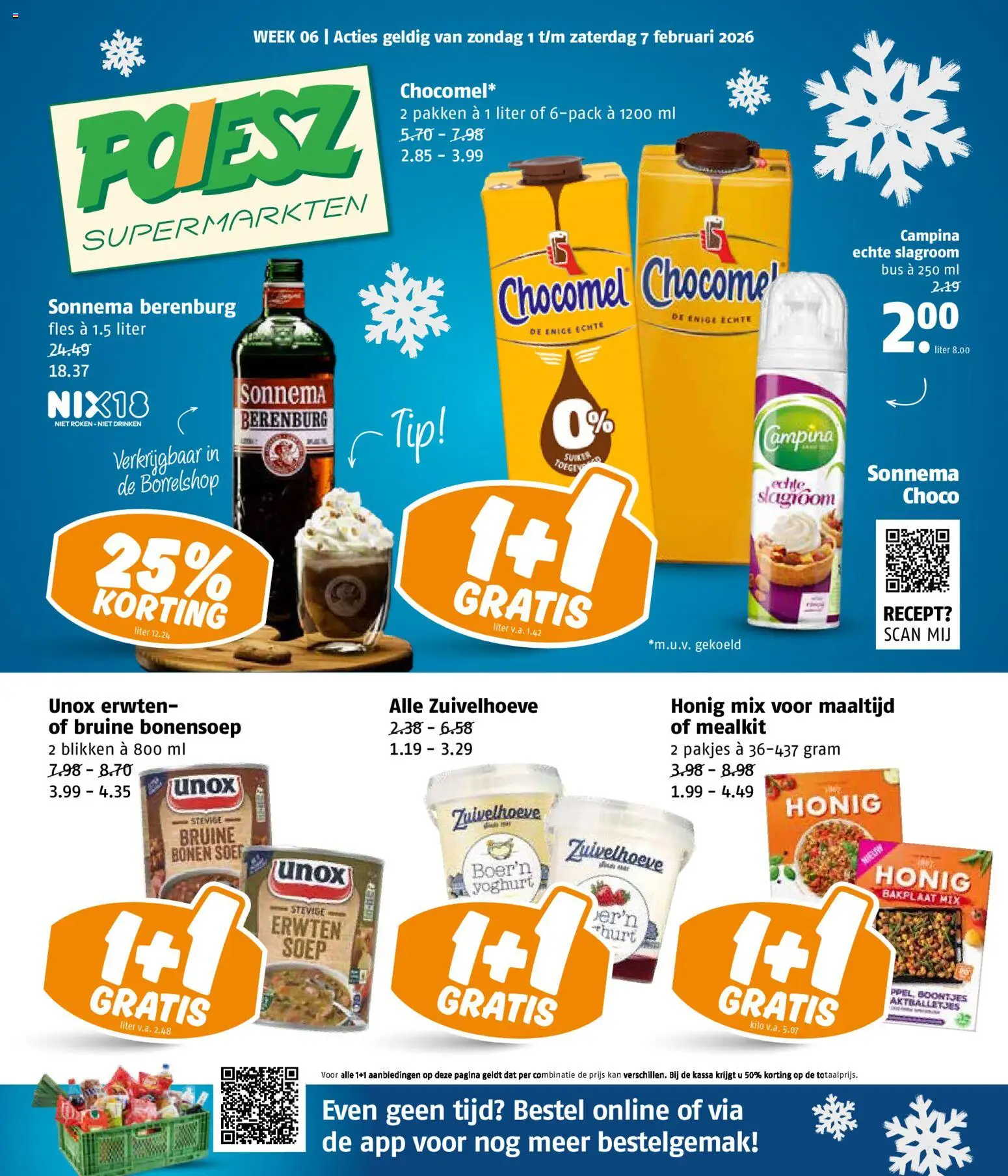 Voorbeeld van Folder week 6 van winkel Poiesz geldig vanaf 01-02-2026