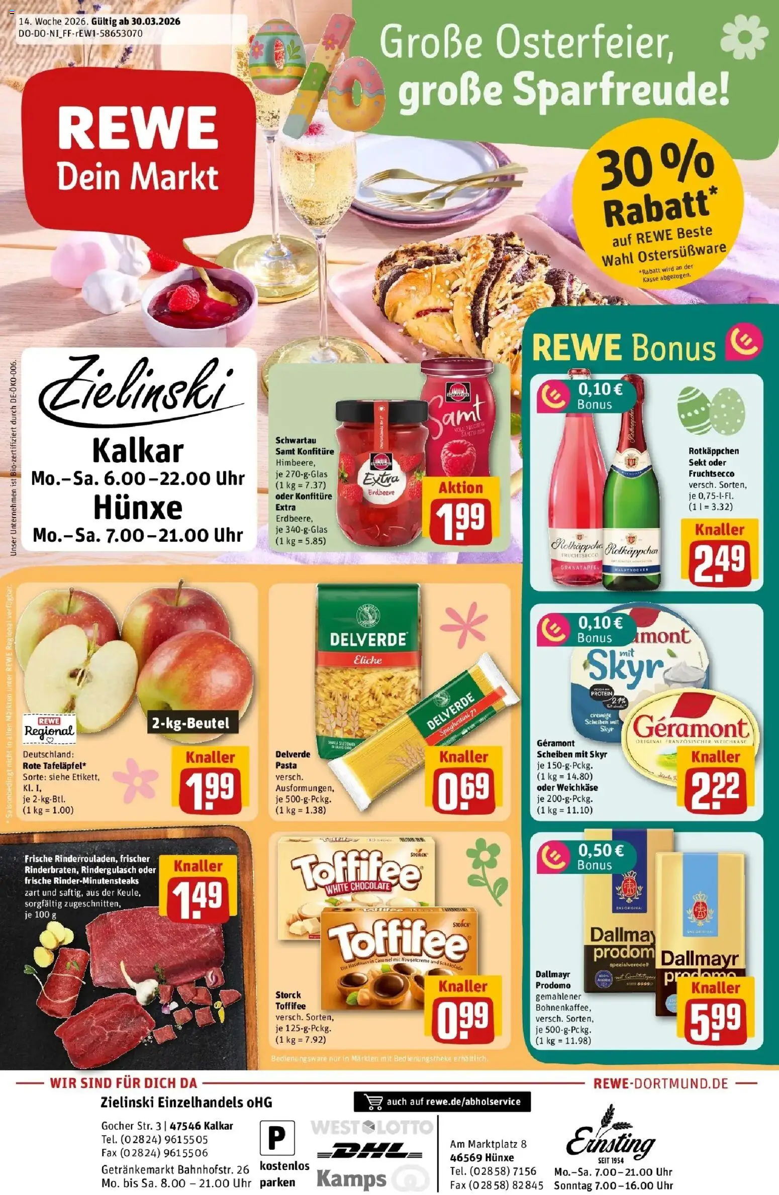 Vorschau von dem Prospekt des Geschäftes Rewe, gültig ab dem 30.03.2026