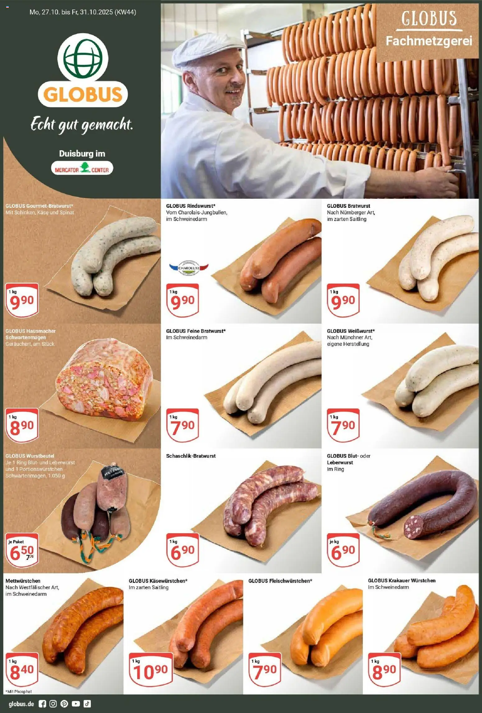 Globus Prospekt ab Montag 26.10.2025 > Prospekt Duisburg	
