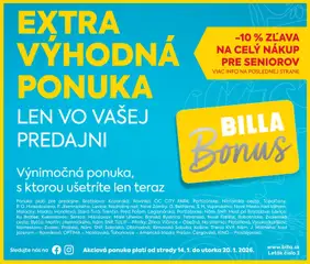 Náhľad Billa letáku platného od 14.01.2026