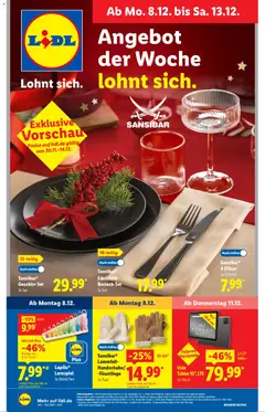 Vorschau von dem Prospekt des Geschäftes Lidl, gültig ab dem 08.12.2025
