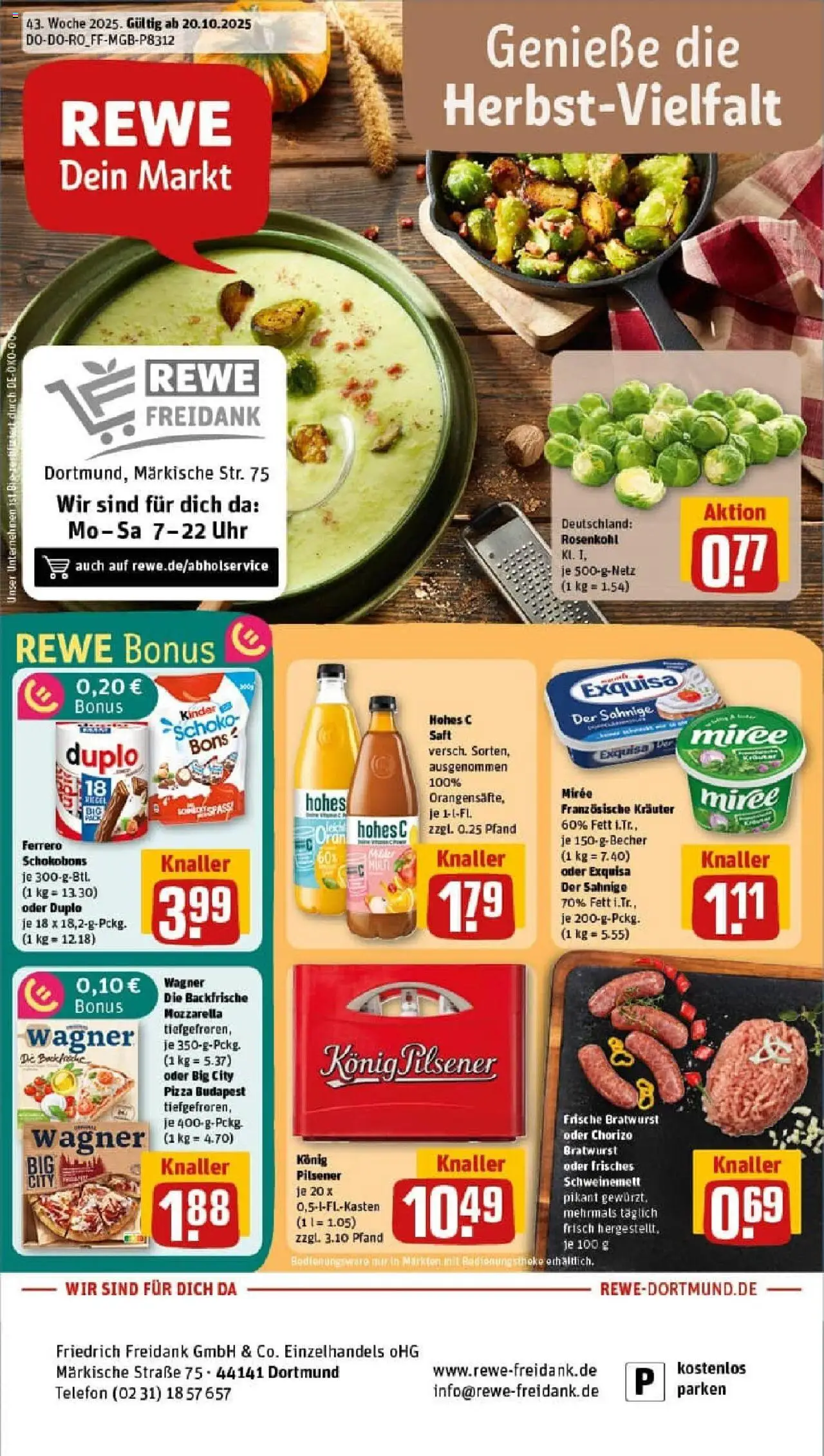 REWE Prospekt ab 19.10.2025 nächste Woche - Prospekt Dortmund	
