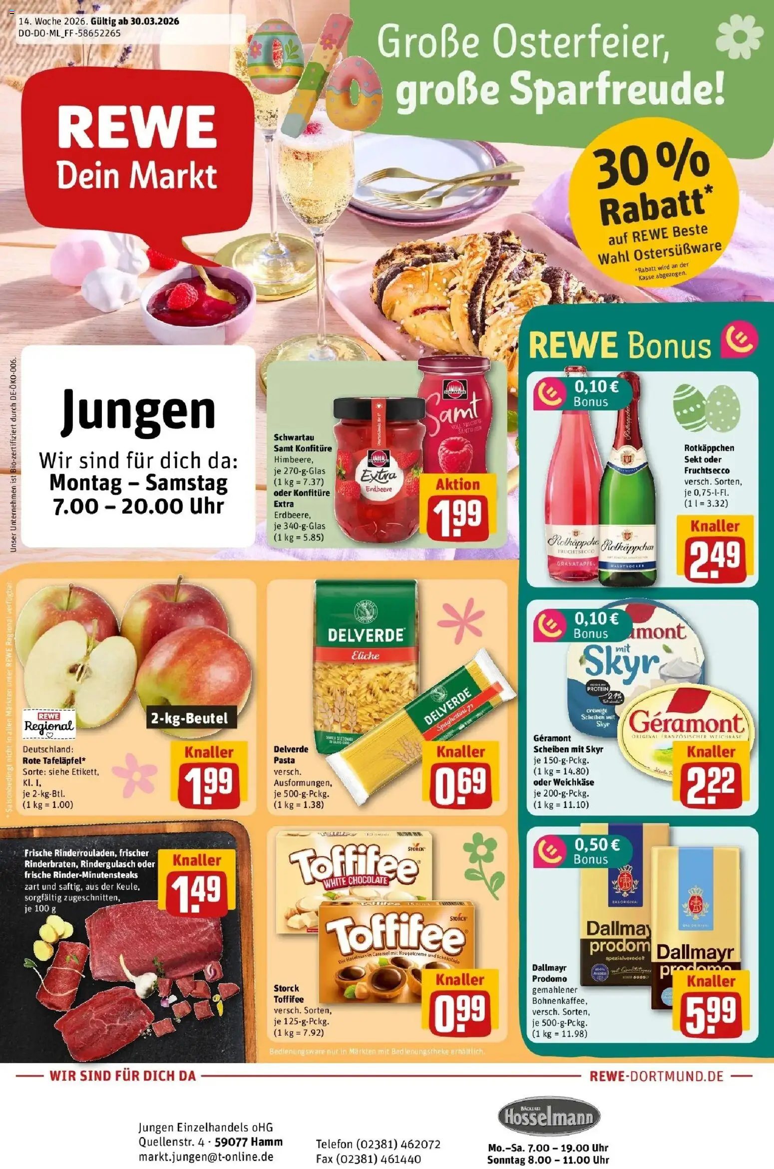 Vorschau von dem Prospekt des Geschäftes Rewe, gültig ab dem 30.03.2026