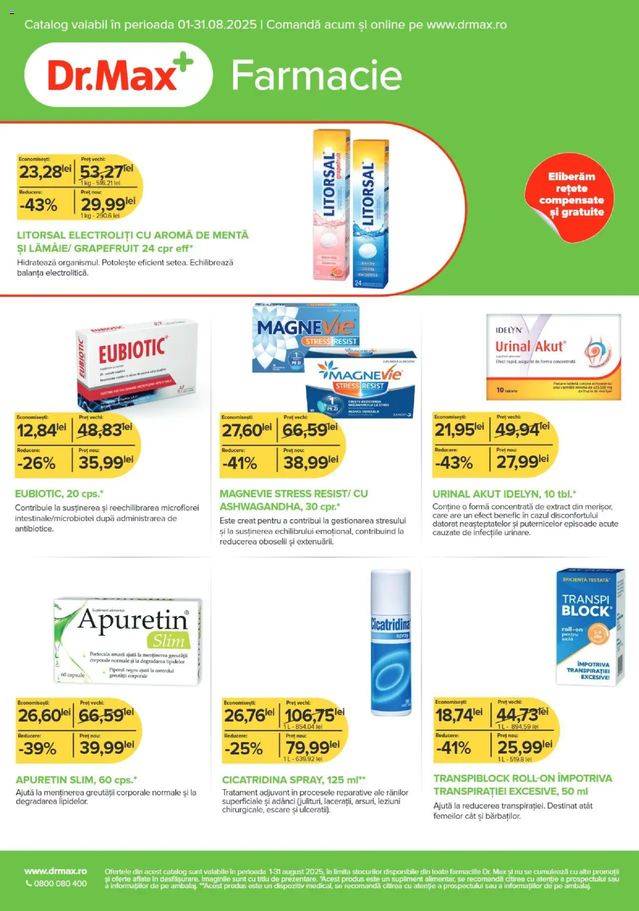 Dr.Max Catalog nou de la 01.08.2025 - Pagină 1