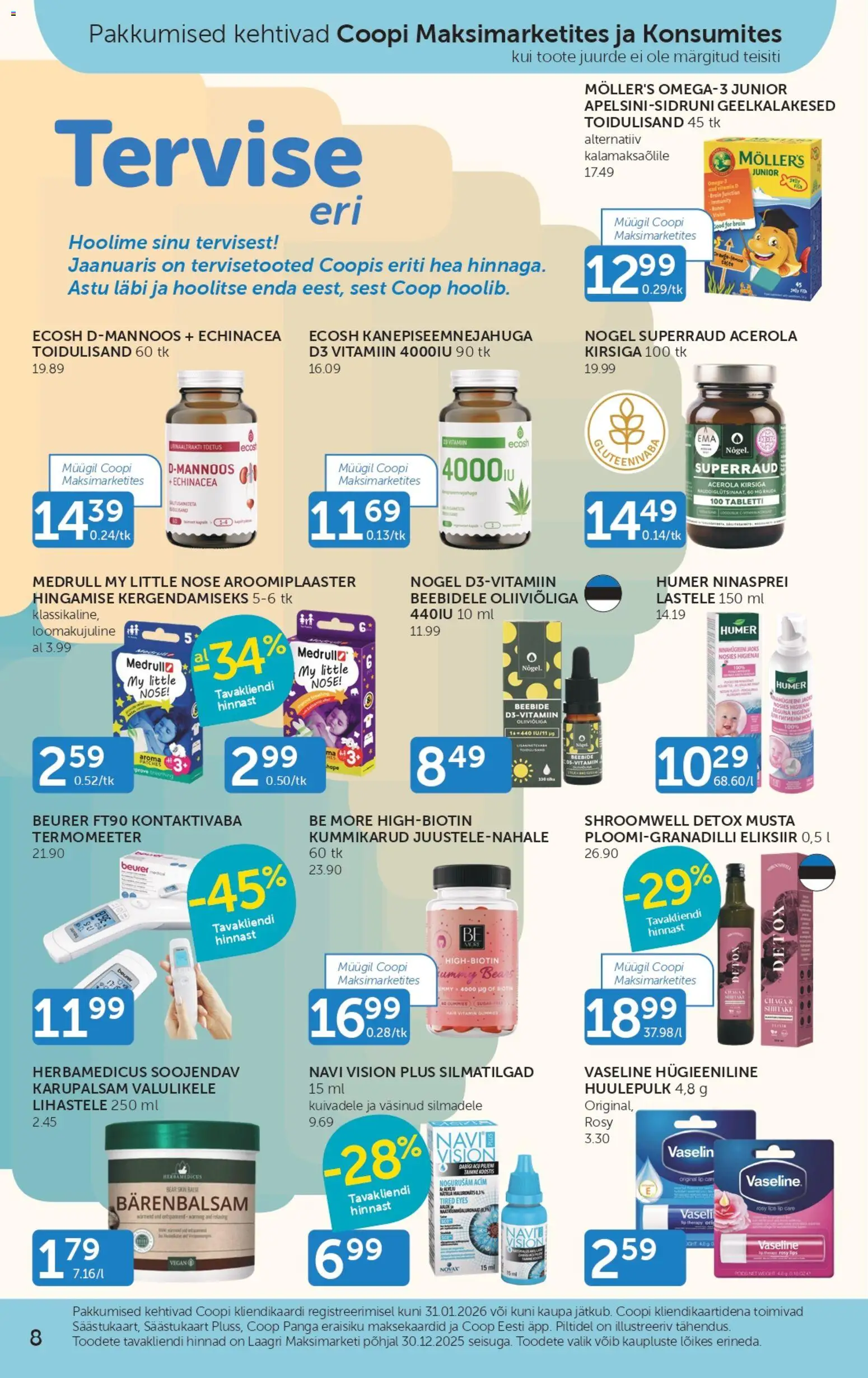 Coop kliendilehe eelvaade alates 2026.01.13