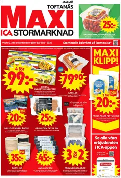 Förhandsgranska reklamblad Malmö från butik ICA Maxi gäller från 05/01/2026