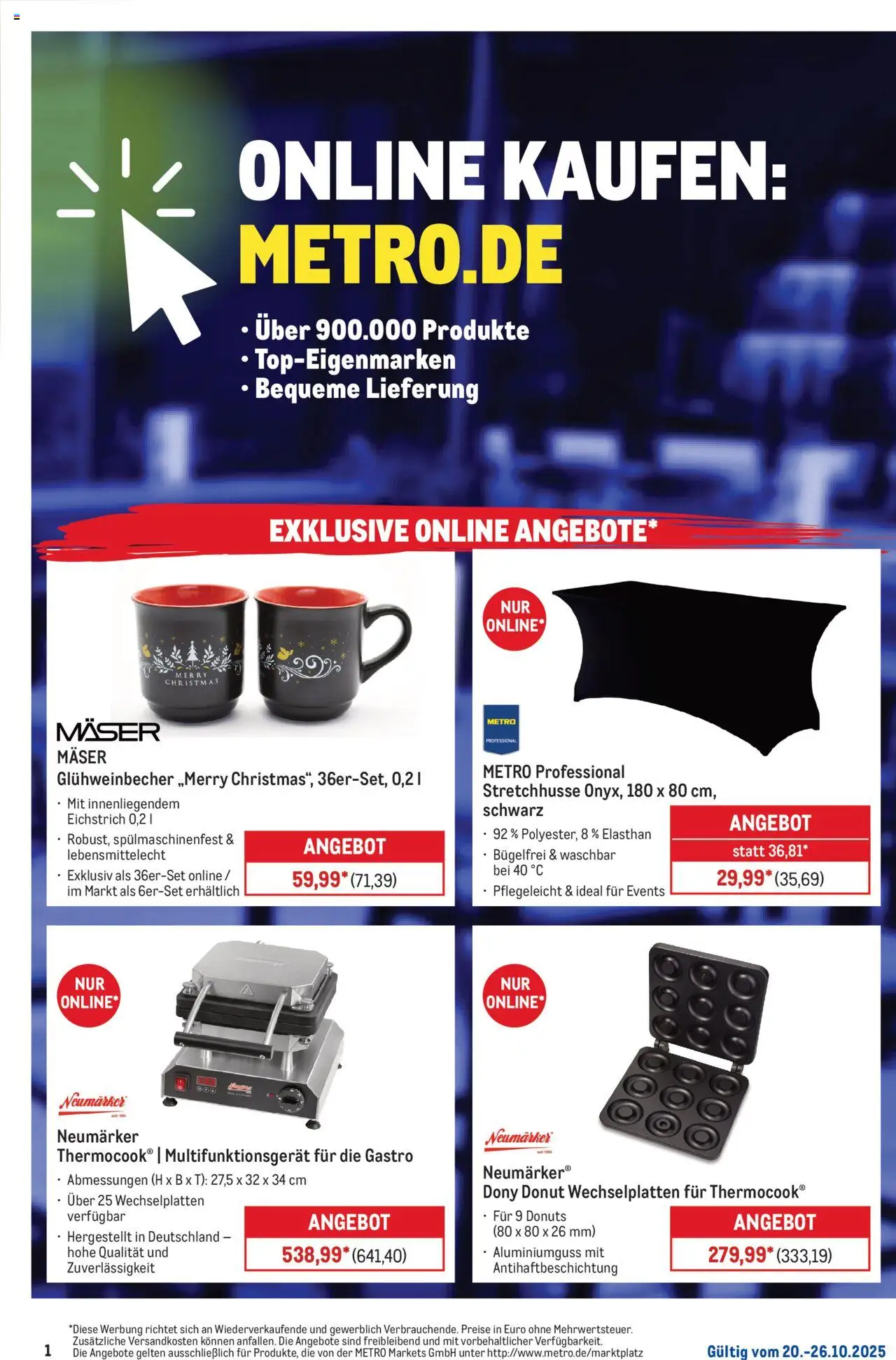 Metro Prospekt ab 20.10.2025 - Online: Wochen-Angebote