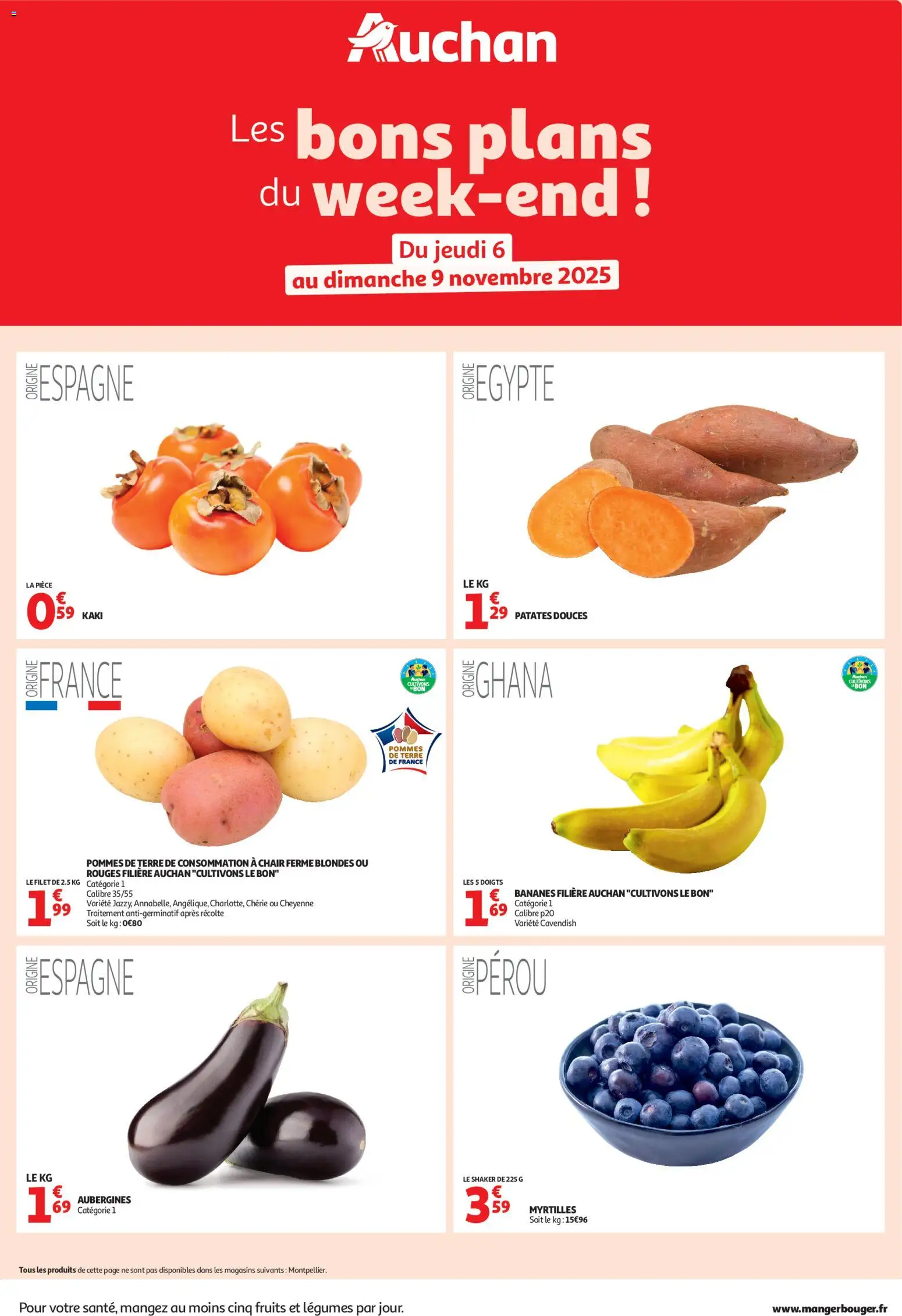 Voorbeeld van Les bons plans du week-end dans votre hyper ! van winkel Auchan geldig vanaf 06/11/2025 - La, Filet