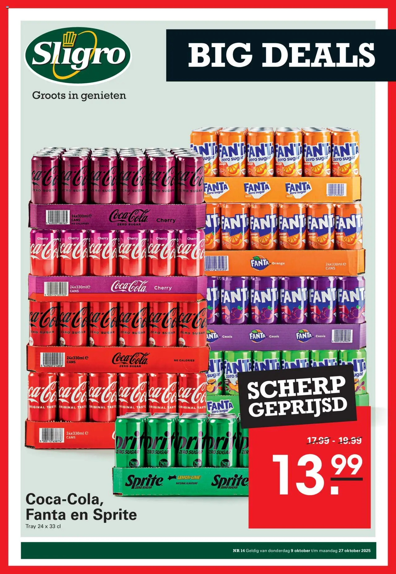 Sligro shop Big Deals Cafetaria geldig vanaf 09-10-2025 - Paginanummer 1