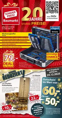 Vorschau von dem Prospekt des Geschäftes Sonderpreis Baumarkt, gültig ab dem 13.12.2025