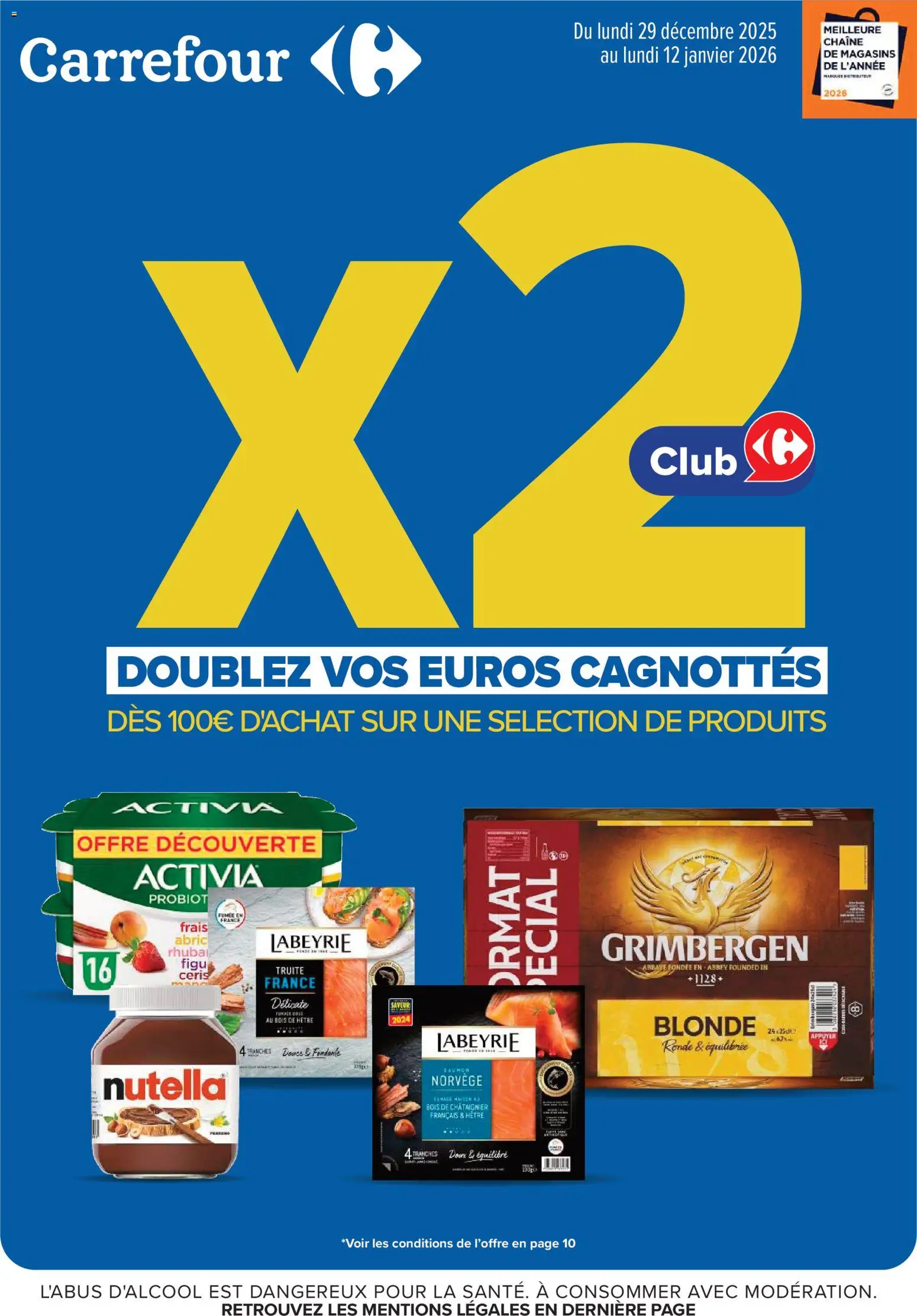 Prévisualisation de Nos promos et doublez vos euros cagnottés du magasin Carrefour formulaire valide 29/12/2025