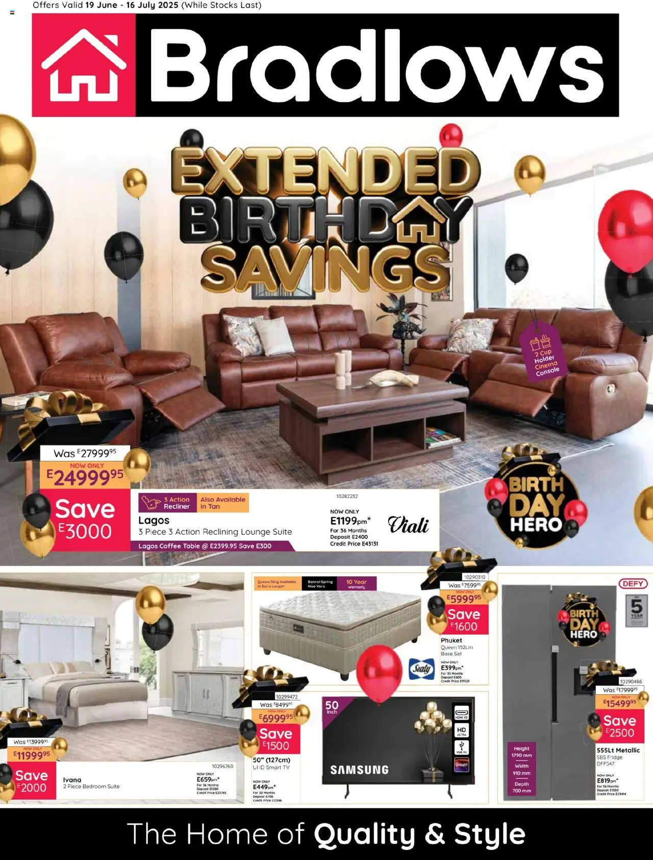 Bradlows Eswatini Catalogue from 19/06 - 16/07/2025 > Promotions