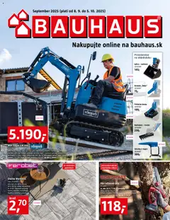 Náhľad Bauhaus letáku platného od 08.09.2025