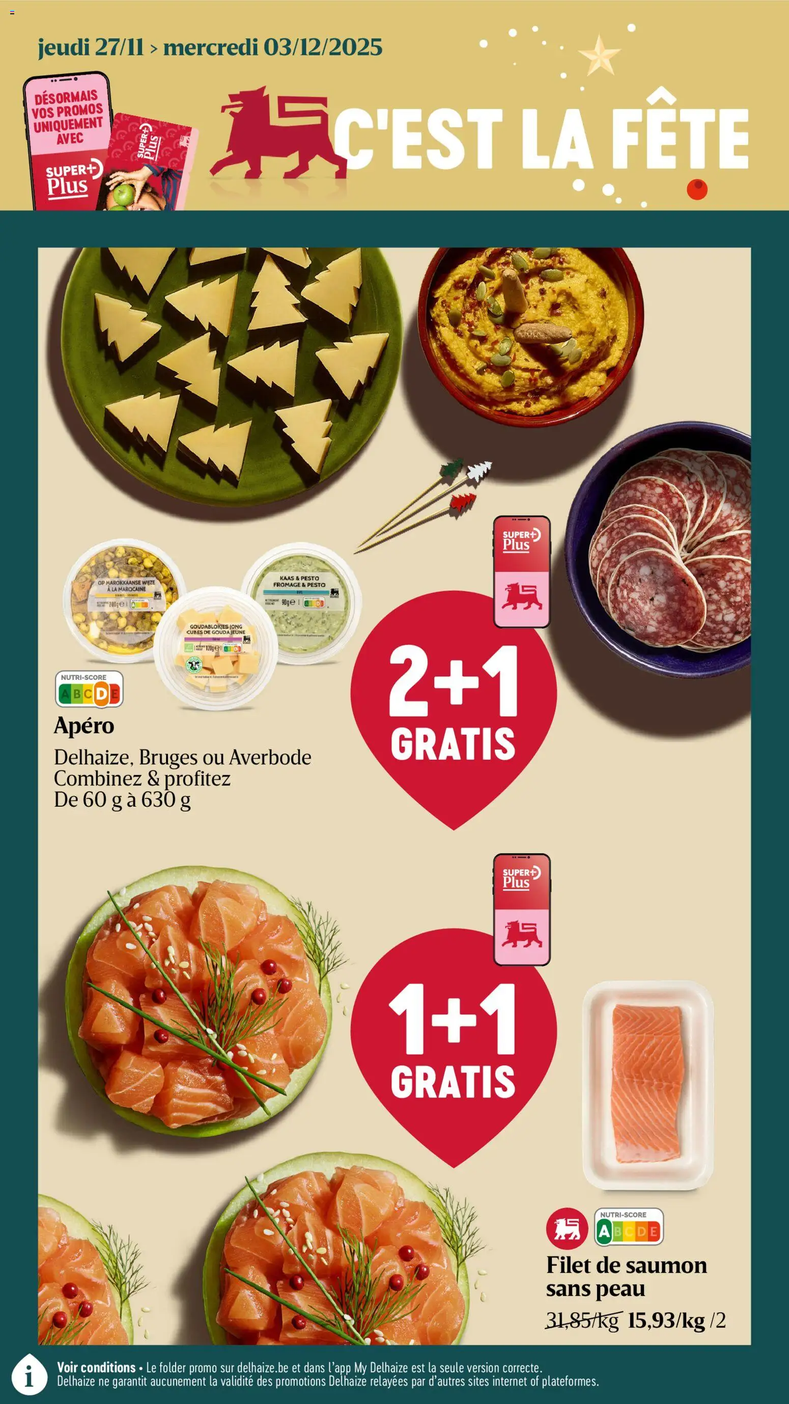 Voorbeeld van Folder de la semaine 48 van winkel Delhaize geldig vanaf 27/11/2025