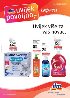 Pregled letka Katalog trgovine DM Drogerie vrijedi od 2025.10.16