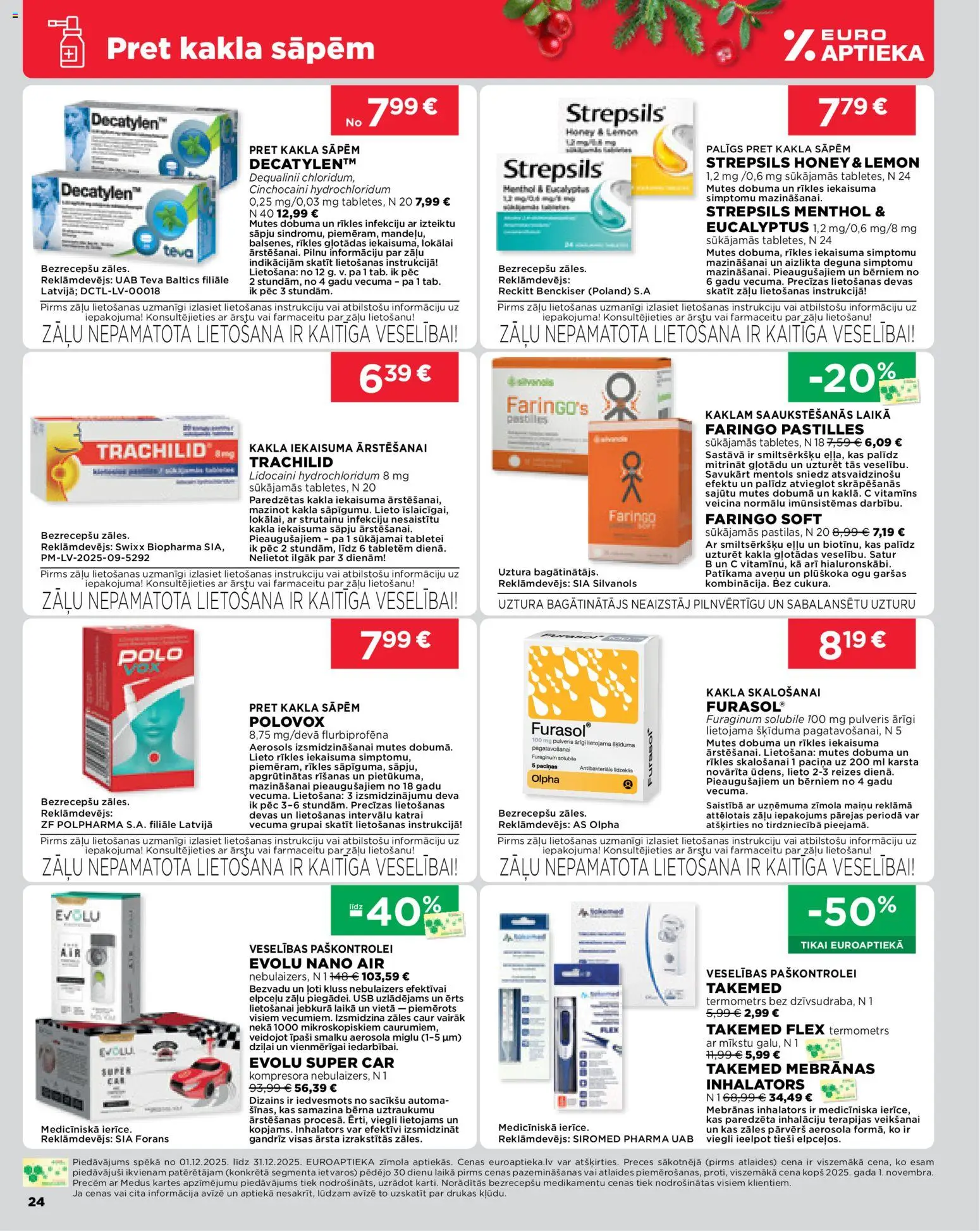 Skatīt Euroaptieka akciju bukletu, derīgs no 2025.12.01