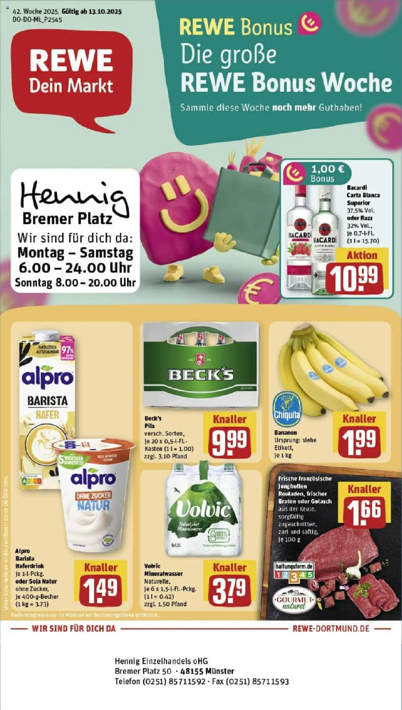REWE Prospekt ab 13.10.2025 nächste Woche - Prospekt Münster	