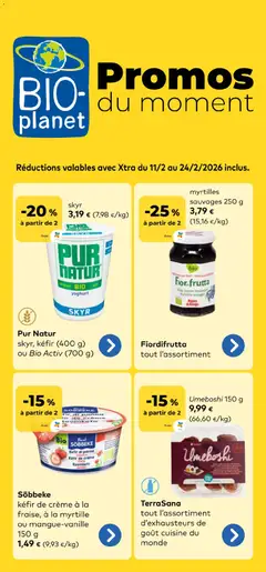Voorbeeld van Publicité van winkel BioPlanet geldig vanaf 11/02/2026