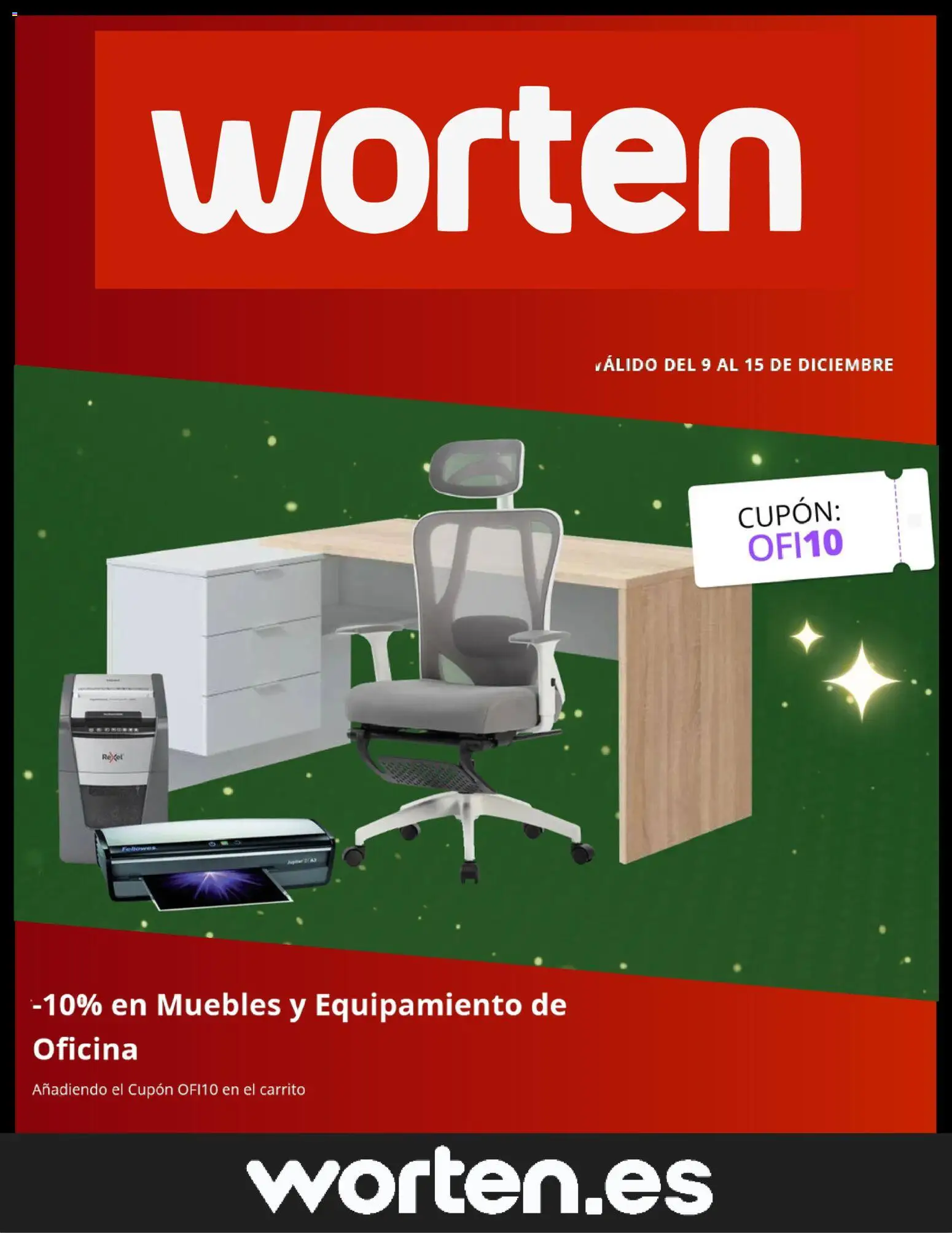 Vista previa del folleto de la tienda Worten válido desde el 09/12/2025 - Muebles