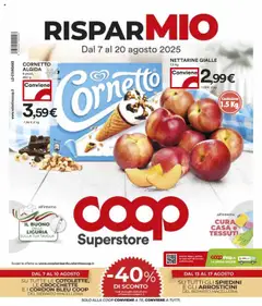 Anteprima dell'opuscolo Volantino Superstore - Brescia dal negozio COOP valido da 07/08/2025