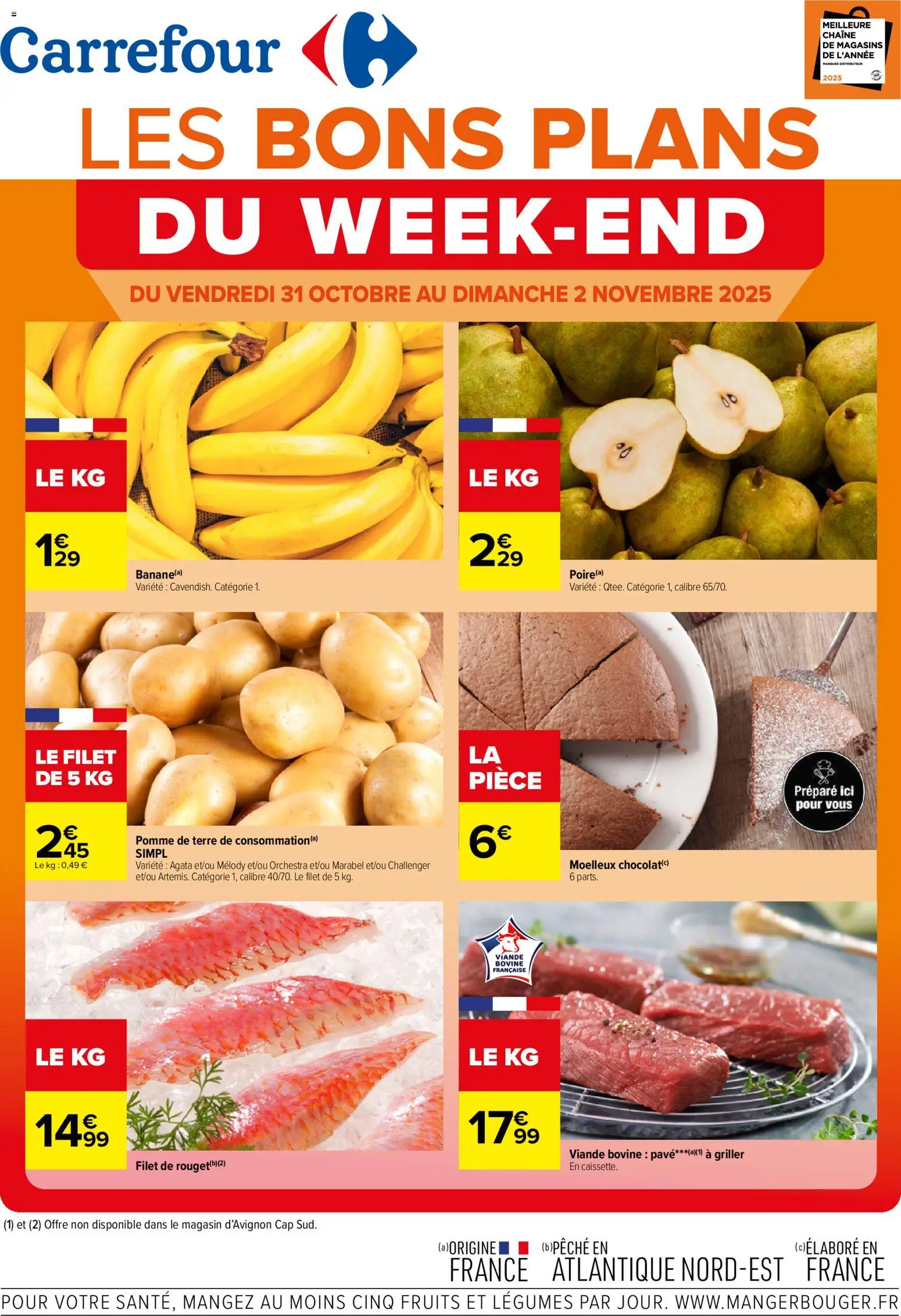 Prévisualisation de Les bons plans du week-end du magasin Carrefour formulaire valide 31/10/2025