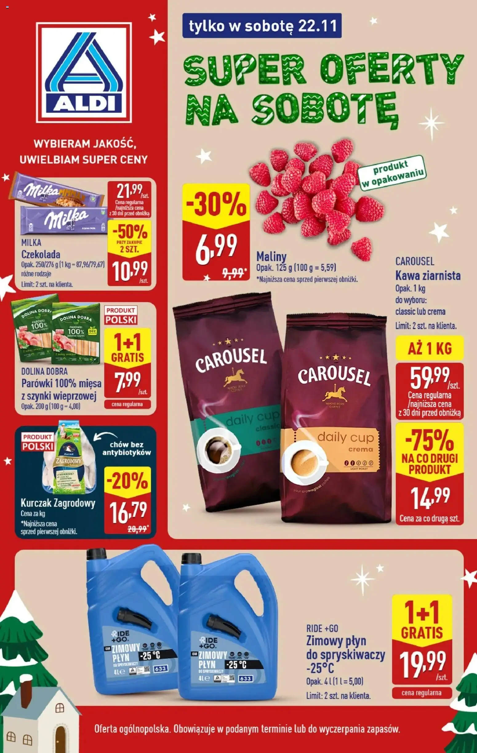 Pogląd gazetki "Super oferty na sobotę (22.11) w ALDI" ze sklepu Aldi ważnej od 21.11.2025