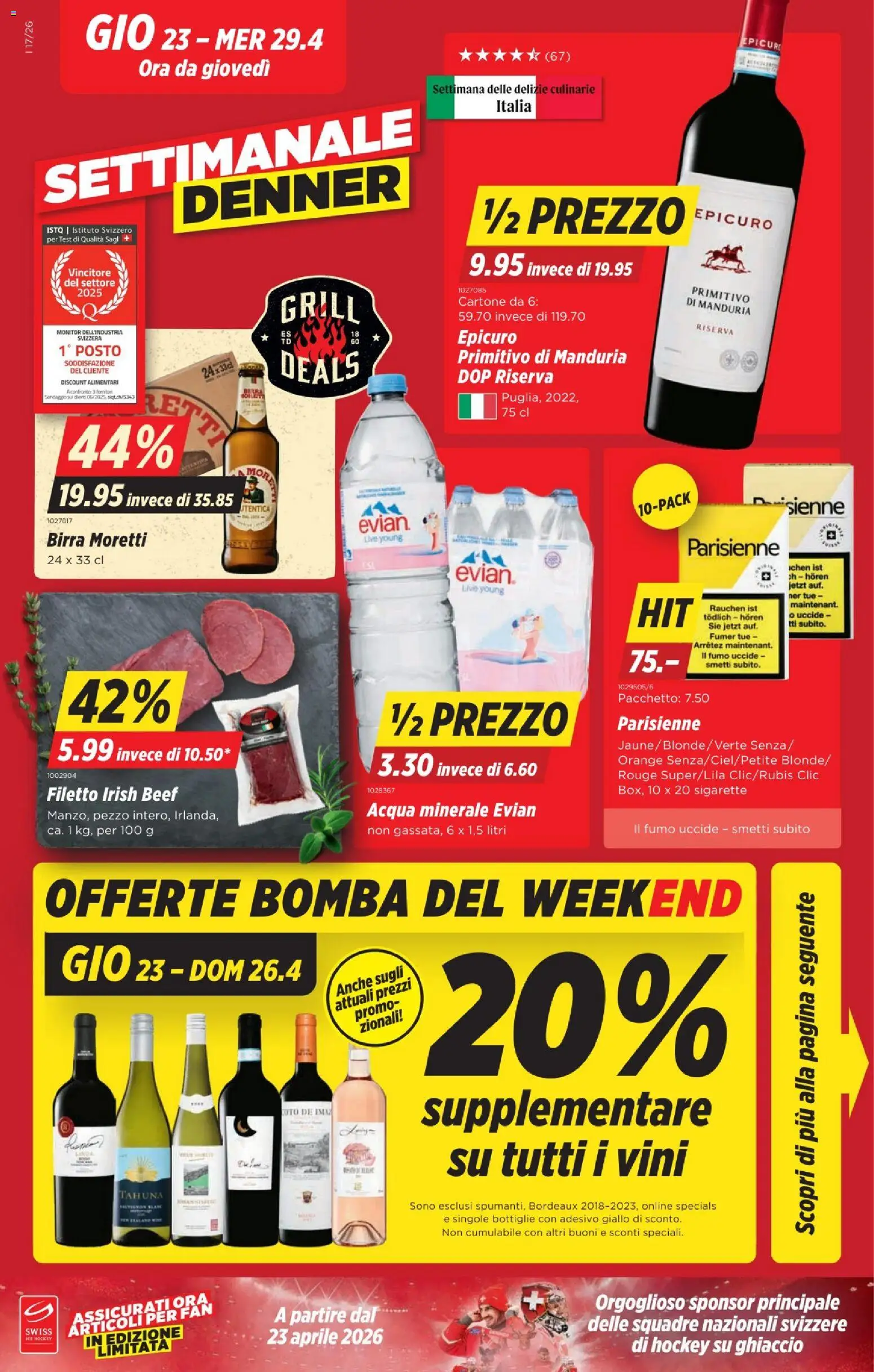 Vorschau des Merkblatts Denner aktionen IT vom Shop Denner gültig von 23.04.2026 bis 29.04.2026