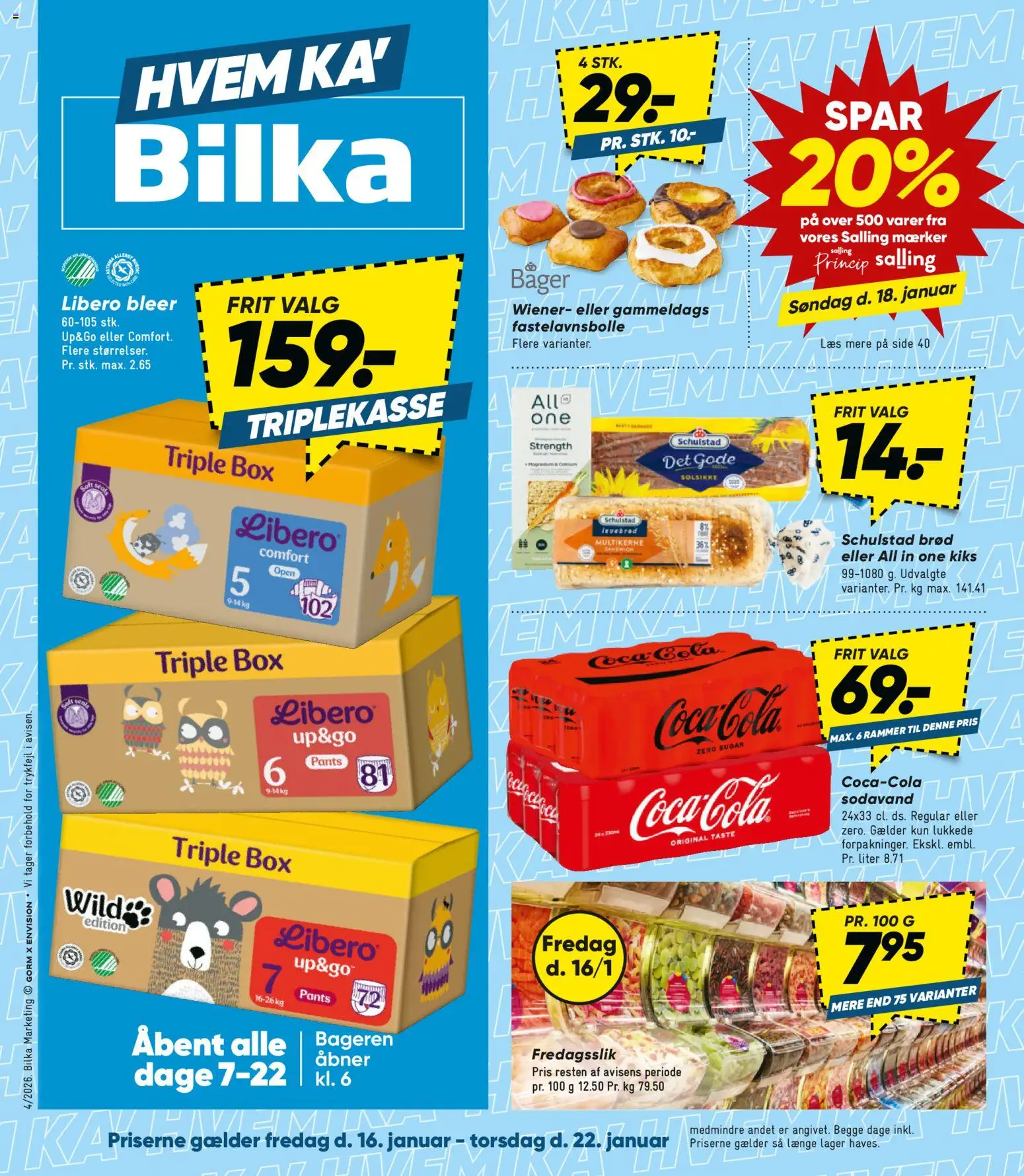 Eksempel på tilbudsavis Tilbudsavis fra butik Bilka gyldig fra 16/01/2026