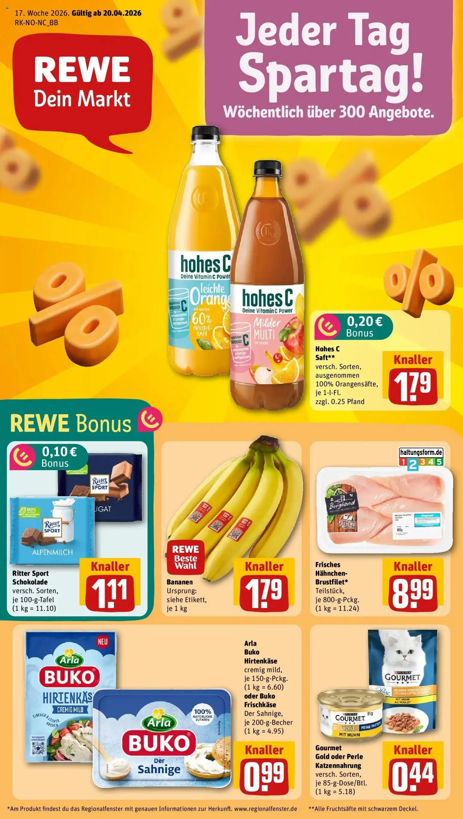 Vorschau von dem Prospekt des Geschäftes Rewe, gültig ab dem 20.04.2026