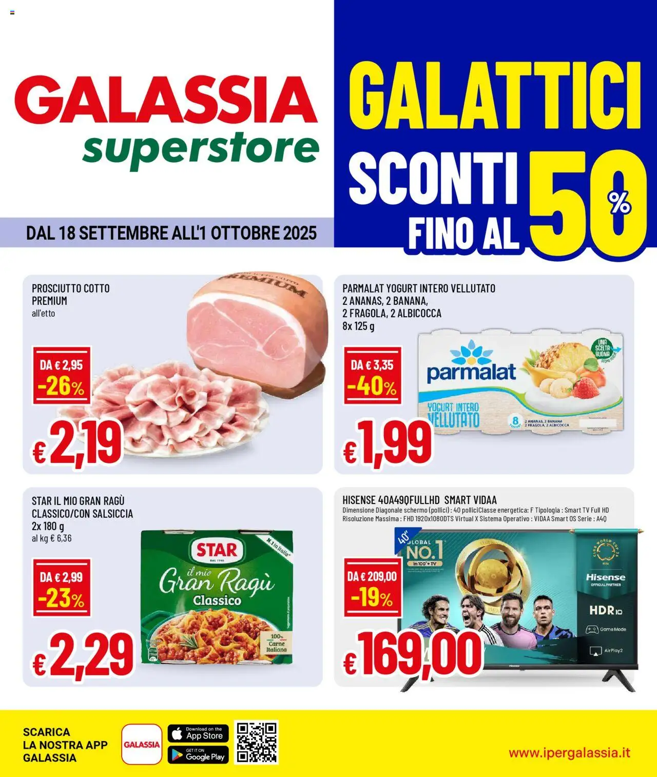 Volantino Galassia valido da 18/09/2025 numero di pagina 1